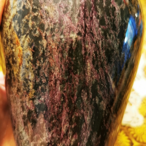 Vintage Green and Purple Solid Granite Vase Urn - Picture 8 of 11